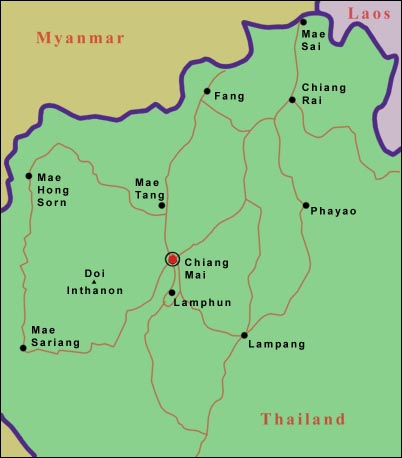 Northern Thailand Map